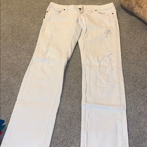 white ripped jeans